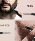 Realistic black or brown beard felt