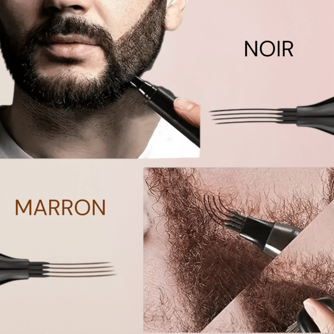 Realistic black or brown beard felt