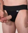 Jockstrap hard packer FTM maintien intégral_ noir mannequin 2