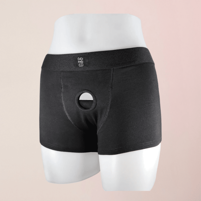Boxer Harnais noir hard packer | Banana Prosthetics