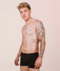 Boxer noir avec poche pour packer